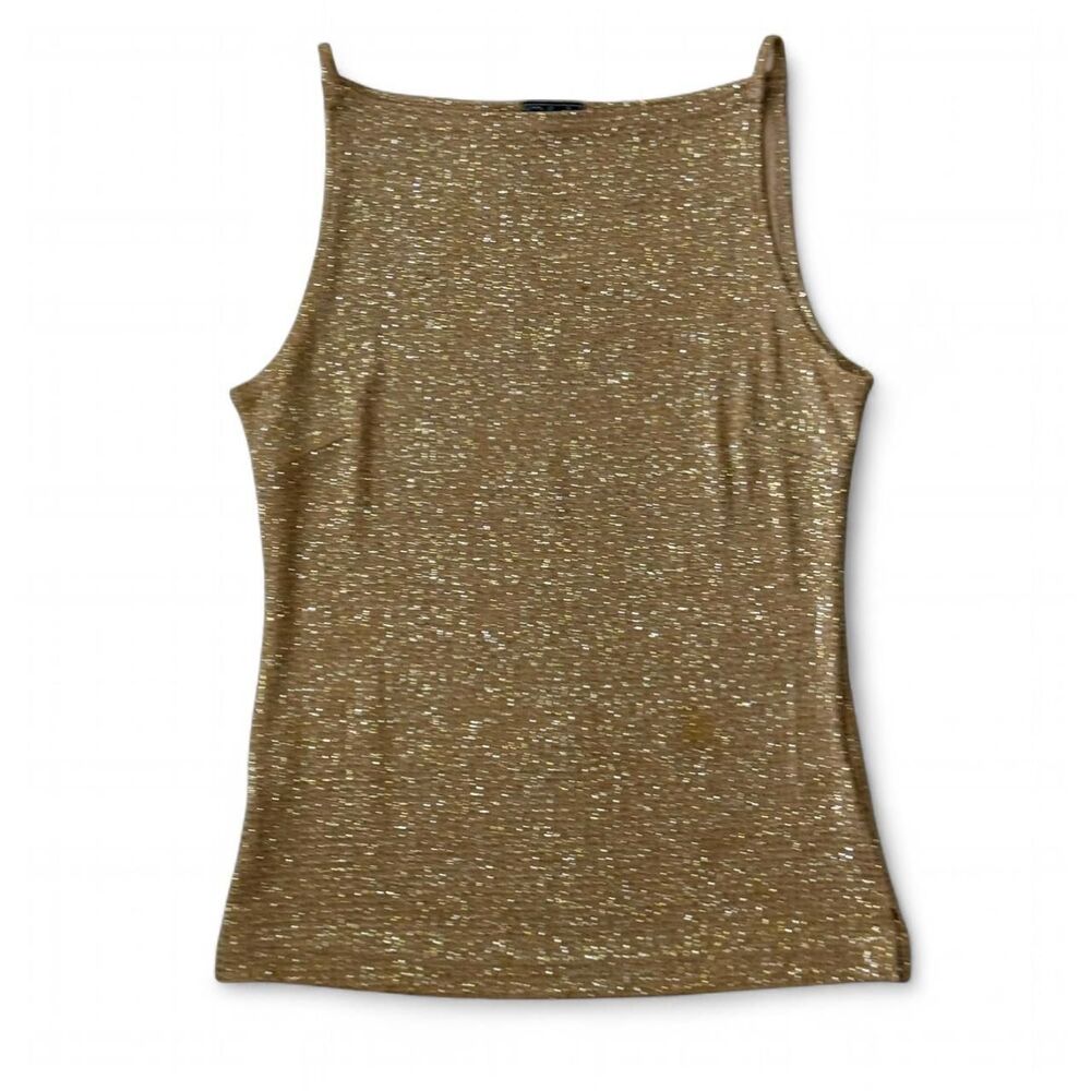 Heart Moon Star Women's Gold glitter tank